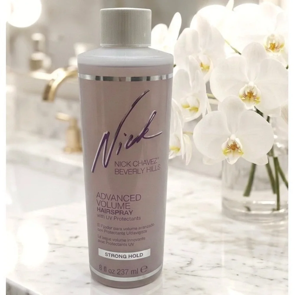 Nick Chavez Beverly Hills Advanced Volume Hairspray UV Protectants 8 oz‎ NEW